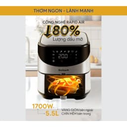 Thumbnail Nồi Chiên Không Dầu Điện Tử BlueStone AFB-5880 - 5.5 Lít -1700W 3