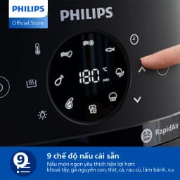Thumbnail Nồi Chiên Không Dầu Điện Tử Philips NA220/00 4.2 lít |1500W| Cửa Sổ Kính, - Hàng Chính Hãng 3