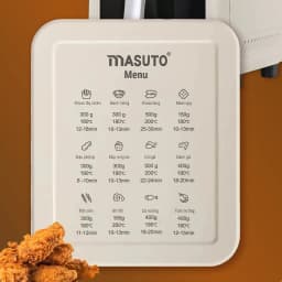 Thumbnail Nồi Chiên Không Dầu Masuto MSChef 6L cửa sổ kính vỏ máy kim loại 1500W Đa Năng An Toàn 4