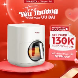 Thumbnail Nồi chiên không dầu Masuto MSQueen 6L màn hình cảm ứng đốt 2 tầng đối lưu không cần trở lật 1