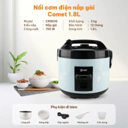 Thumbnail Nồi cơm điện nắp cài 1,8L COMET - CM8016 2