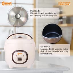 Thumbnail Nồi cơm điện nắp gài 1,8L COMET - CM8007 4