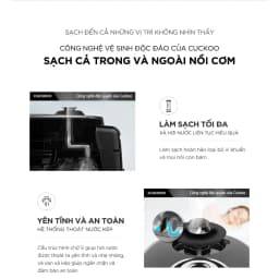 Thumbnail Nồi cơm điện tử áp suất cao tần Cuckoo 1.8 lít CRP-HUS1000F màu đỏ- lòng nồi chống dính cao cấp phủ Xwall Black shine 3