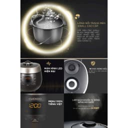 Thumbnail Nồi cơm điện tử áp suất Cuckoo 1.08 lít CRP-R0600F màu đen - lòng nồi chống dính cao cấp phủ Xwall Black shine- Quốc tế 4