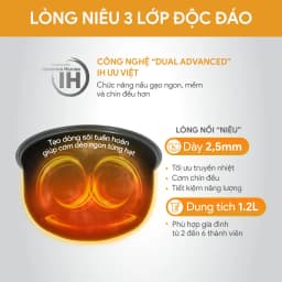 Thumbnail Nồi Cơm Điện Tử Cao Tần BlueStone RCB-5981 - 1.2 Lít - 1200W 3