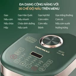 Thumbnail Nồi cơm điện cao tần 16 chế độ nấu 1.8L Daewoo công suất 1200w DWRC-G411IH 4