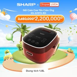 Thumbnail Nồi Cơm Điện Cao Tần Cảm Ứng Sharp 1.8L KS-IH191V-RD - BẢO HÀNH 12 tháng 1