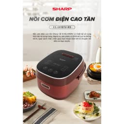 Thumbnail Nồi Cơm Điện Cao Tần Cảm Ứng Sharp 1.8L KS-IH191V-RD - BẢO HÀNH 12 tháng 3