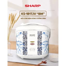 Thumbnail Nồi cơm điện dòng chống dính tăng cường xử hấp KS-181TJV "BM" -  Bảo hành chính hãng 12 Tháng 1