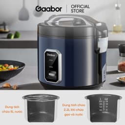 Thumbnail Nồi cơm điện Gaabor RC50M-BE01A dung tích 5L lòng nồi 2.2L 700W đa năng nấu cơm làm bánh kèm khay 3