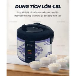 Thumbnail Nồi Cơm Điện Nắp Gài Sharp KS-19TJV "BC" [Lòng Nhôm Chống Dính] - BH 12 Tháng 2