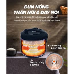 Thumbnail Nồi Cơm Điện Nắp Gài Sharp KS-19TJV "BC" [Lòng Nhôm Chống Dính] - BH 12 Tháng 4