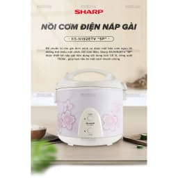 Thumbnail Nồi Cơm Điện Nắp Liền Sharp KS-N192ETV"SP" 1.8L, SX Thailand [ Lòng Nhôm Chống Dính] 1