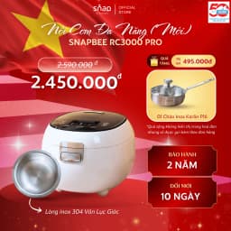 Thumbnail Nồi Cơm Lòng Inox Vân Lục Giác Snapbee RC3000 Pro_Đa Năng_Cho Người Ăn Kiêng_Tiểu Đường [Snap Kitchen] 1