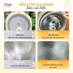 Thumbnail Nồi Cơm Lòng Inox Vân Lục Giác Snapbee RC3000 Pro_Đa Năng_Cho Người Ăn Kiêng_Tiểu Đường [Snap Kitchen] 3