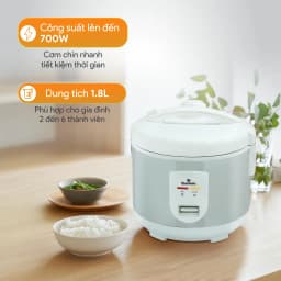 Thumbnail Nồi Cơm Nắp Gài BlueStone RCB-5527 - 1,8 lít - 700W Lòng dày 1,5mm 2