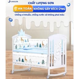 Thumbnail Nôi cũi cho bé sơ sinh đa năng 6 chế độ CHILUX PEACE WHITE - Sử dụng từ 0 đến 12 tuổi 2