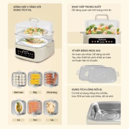 Thumbnail Nồi Hấp Đa Năng BlueStone MPB-7238 - 17 lít - 1300W - Điều khiển cảm ứng 4