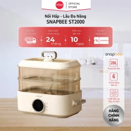 Thumbnail Nồi Hấp Lẩu Điện 3 Tầng 20L SNAPBEE ST2000_5 Mức Nhiệt_Kháng Khuẩn_Không Gây Mùi [Snap Kitchen] 2