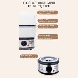 Thumbnail Nồi hấp Magic A-64, nồi hấp 2 tầng, dung tích 5L- Hàng chính hãng. 3