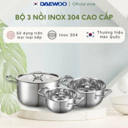 Thumbnail Nồi inox bếp từ 5 đáy, inox 304 cao cấp siêu bền Daelux (18cm,20cm,22cm,24cm) 1