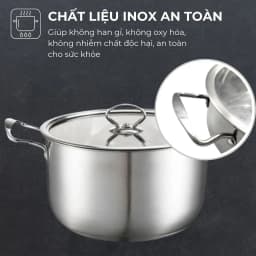 Thumbnail Nồi inox bếp từ 5 đáy, inox 304 cao cấp siêu bền Daelux (18cm,20cm,22cm,24cm) 4