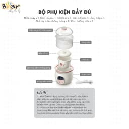 Thumbnail Nồi Nấu Cháo Chậm 0.8L BEAR Nồi Nấu Chậm Nồi Chưng Yến Cách Thuỷ Nồi Nấu Cháo Cho Bé Nấu Chậm Đậm Dưỡng Chất SUBE001 4