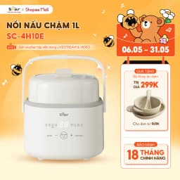 Thumbnail Nồi Nấu Cháo Chậm BEAR 1L Có Xửng Hấp 8 Chế Độ Nấu Hầm Nồi Chưng Yến Nồi Nấu Chậm Cho Bé Giữ Trọn Dinh Dưỡng SC-4H10E 1