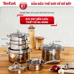 Thumbnail Nồi/ quánh Inox đáy từ Tefal Duetto Plus cao cấp (16cm/18cm/20cm/22cm/24cm/28cm) 3