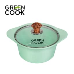 Thumbnail Nồi đúc đáy từ chống dính PFOA free men đá xanh ngọc Green Cook GCS05 1