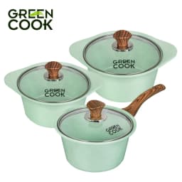 Thumbnail Nồi đúc đáy từ chống dính PFOA free Green Cook GCS size 16-18-20-24 cm công nghệ Hàn Quốc 1