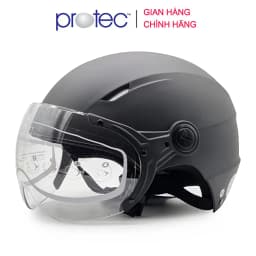 Thumbnail Nón bảo hiểm 1/2 đầu có kính Protec VIC, size lớn, độ che phủ sâu hơn 4