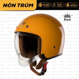 Thumbnail Nón bảo hiểm 3/4 ROYAL M139 có kính âm màu vàng nghệ cam bóng 1