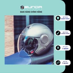Thumbnail Nón bảo hiểm 3/4 SUNDA 621 chính hãng - nhiều màu 3