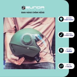 Thumbnail Nón bảo hiểm 3/4 SUNDA 621 chính hãng - nhiều màu 4