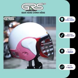 Thumbnail Nón bảo hiểm ¾ GRS A318K kính lớn – nhiều màu 2