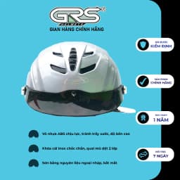 Thumbnail Nón bảo hiểm nửa đầu chính hãng GRS A760T kèm lưỡi trai 4