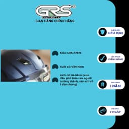 Thumbnail Nón bảo hiểm nửa đầu cho nam nữ có kính chắn gió GRS A737K nhiều màu, mũ nảo hiểm nửa đầu thoáng khí chính hãng 3
