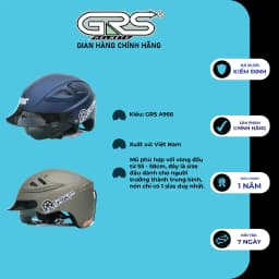 Thumbnail Nón bảo hiểm nửa đầu GRS A966 kính giấu lưỡi trai (nhiều màu) 2