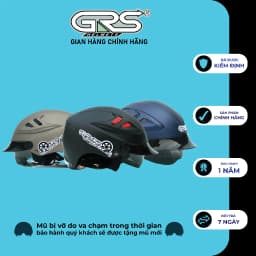 Thumbnail Nón bảo hiểm nửa đầu GRS A966 kính giấu lưỡi trai (nhiều màu) 3