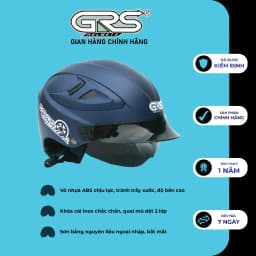 Thumbnail Nón bảo hiểm nửa đầu GRS A966 kính giấu lưỡi trai (nhiều màu) 4