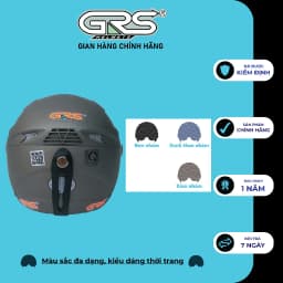 Thumbnail Nón bảo hiểm nửa đầu GRS A966K 2 Kính – Vệ sĩ chống tia cực tím, chống mưa bụi 1