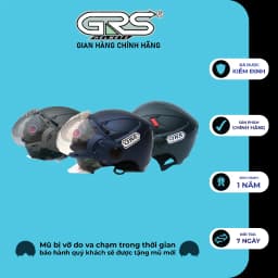 Thumbnail Nón bảo hiểm nửa đầu GRS A966K 2 Kính – Vệ sĩ chống tia cực tím, chống mưa bụi 3