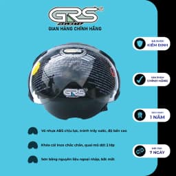 Thumbnail Nón bảo hiểm nửa đầu GRS A966K 2 Kính – Vệ sĩ chống tia cực tím, chống mưa bụi 4