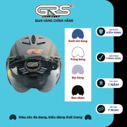 Thumbnail Nón bảo hiểm nửa đầu kèm kính GRS A760K 1