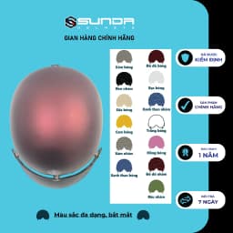 Thumbnail Nón bảo hiểm nửa đầu SUNDA HALYA kèm lưỡi trai 1