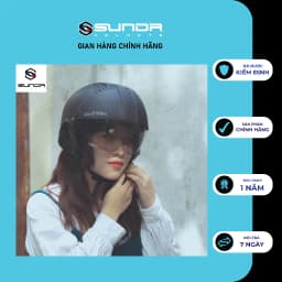 Thumbnail Nón bảo hiểm nửa đầu SUNDA 135D nhiều màu - giấu kính tháo lót 2