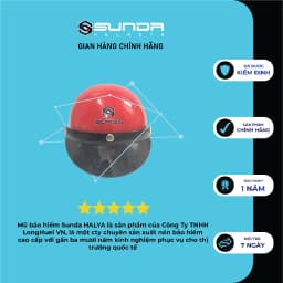 Thumbnail Nón bảo hiểm nửa đầu SUNDA HALYA kèm lưỡi trai 3