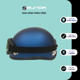 Thumbnail Nón bảo hiểm nửa đầu SUNDA HALYA kèm kính UV – nhiều màu 2