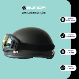Thumbnail Nón bảo hiểm nửa đầu SUNDA HALYA kèm kính UV – nhiều màu 3